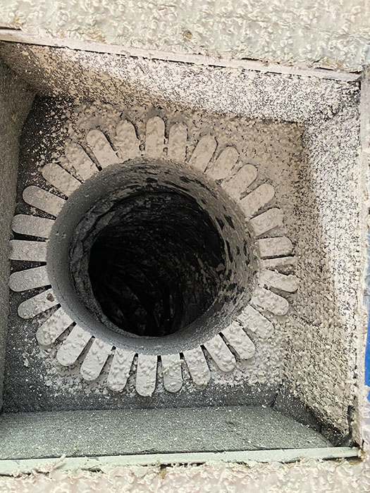 Duct opening restoration, before