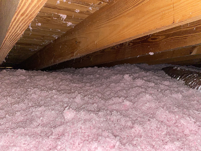 Attic insulation, after