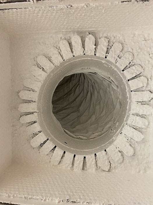 Duct opening restoration, after