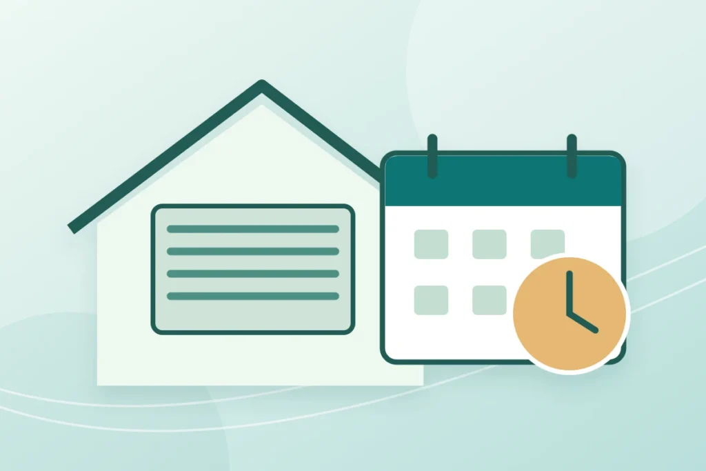 Illustration of a home air vent and maintenance calendar